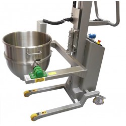 Chariot élévateur inox | Élévateur basculeur motorisé pour batteur mélangeur - inox