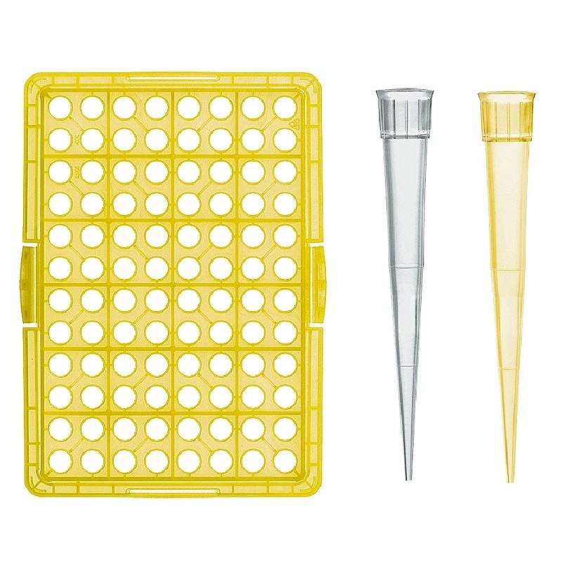 Pointe cône pipette  | Pointe de pipette gradué 2-200 μl par boîte de 96, 1000, et 10000 pièces VITLAB | VIT-148994