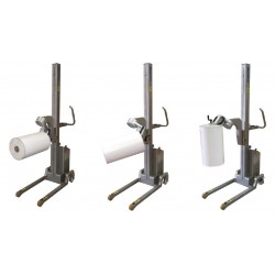 Chariot élévateur inox | Chariot élévateur inox porte bobine avec prise par mandrin | MK5PMMD