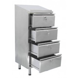 Meuble à tiroirs inox 304 largeur 500 mm