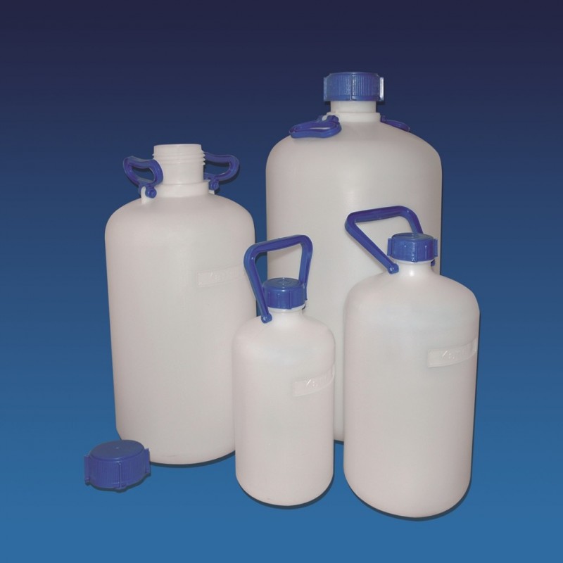 Flacon de laboratoire | Bidon plastique Polyéthylène à col étroit de 5 à 50 litres | KAR-1644