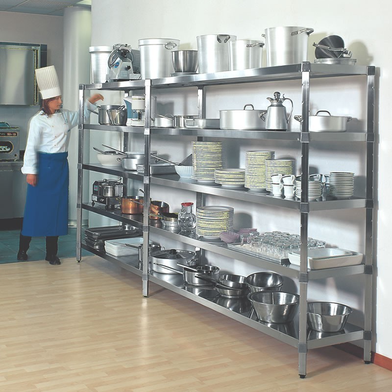 Rayonnage inox | Rayonnage alimentaire forte charge en INOX étagères perforées | INOX_PLUS