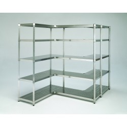 Rayonnage inox | Rayonnage alimentaire forte charge en INOX étagères perforées | INOX PLUS