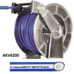Enrouleur automatique en inox avec Tuyaux 1/2" 80 bar