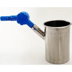 Préleveur d'échantillon angle variable avec bécher inox 316L pour prélèvement  de liquides