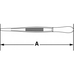 Pince de DeBakey pince bout arrondie Inox 304L