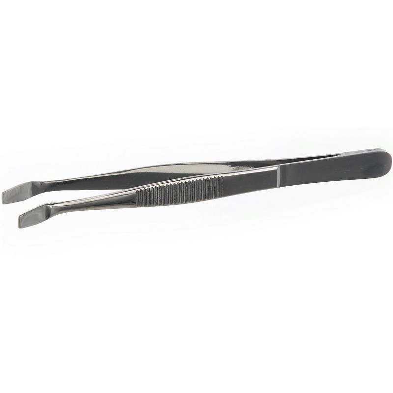 Pince de laboratoire | Pince courbée bouts larges Inox 304L | BOC-1722
