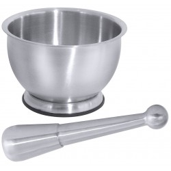 Mortier de laboratoire | Mortier inox avec pilon | 500 ml | COT-244110