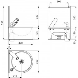 Lave Mains inox | Lave mains inox 184320 à commande électronique DELABIE | DEL-184320