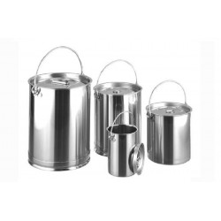 316L stainless steel drums with lids from 1 to 15 liters