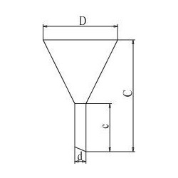 304L stainless steel funnels 6 and 15 liters