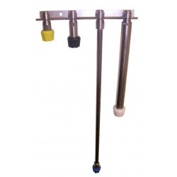 Porte-lances en inox pour 4 lances