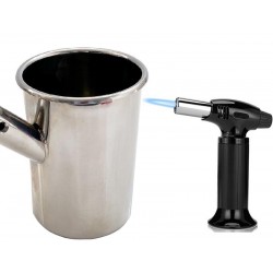 Préleveur d'échantillon angle variable avec bécher inox 316L pour prélèvement  de liquides