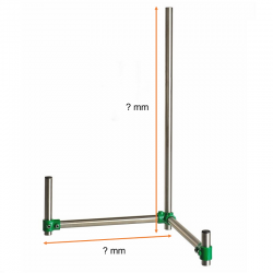 Support de laboratoire Bochem à base en V avec tube en inox 304L