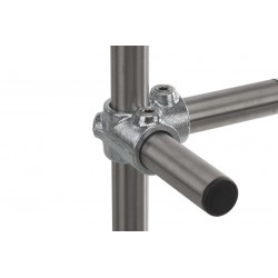 Angle intermédiaire de laboratoire en fonte malléable pour tube inox ø 26.9 mm