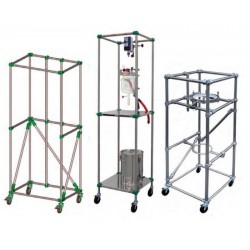 Support de laboratoire | Angle intermédiaire de laboratoire en fonte malléable pour tube inox ø 26.9 mm | FIT-A116