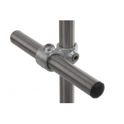 Support de laboratoire | Croix 2 entrées décalées de laboratoire en fonte malléable pour tube inox ø 26.9 mm | FIT-A161