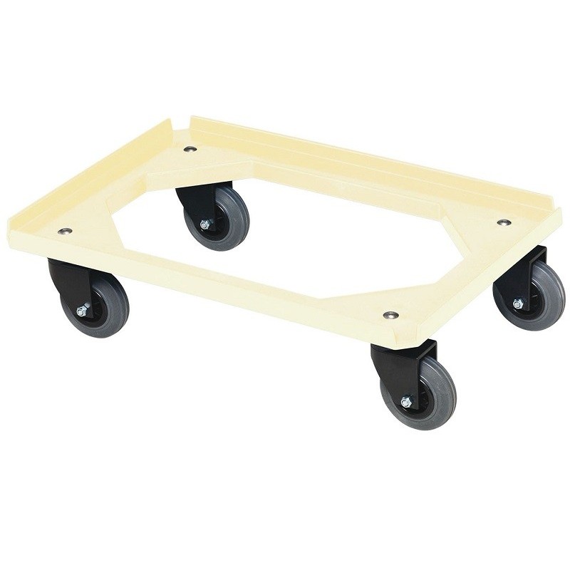 Chariot roule bac 250Kg roulettes pivotantes caoutchouc 5 couleurs