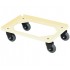 Chariot roule bac 250Kg roulettes pivotantes caoutchouc 5 couleurs : Couleur:Blanc