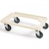 Chariot roule bac 250Kg roulettes pivotantes en acier 5 couleurs : Couleur:Blanc