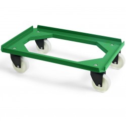 Chariot roule bac | Chariot roule bac 250Kg 5 couleurs roulettes pivotantes plastique | MM-20405