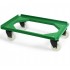 Chariot roule bac 250Kg roulettes pivotantes polypropylène 5 couleurs : Couleur :Vert