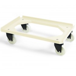 Chariot roule bac | Chariot roule bac 250Kg 5 couleurs roulettes pivotantes plastique | MM-20405