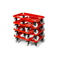 Chariot roule bac | Chariot roule bac 250Kg 5 couleurs roulettes pivotantes plastique | MM-20405