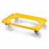 Chariot roule bac agroalimentaire 250Kg roues inox PA pivotantes 5 couleurs : Couleur :Jaune