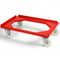 Chariot roule bac | Chariot roule bac agroalimentaire 250Kg 5 couleurs roues inox PA pivotantes | MM-20717