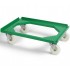 Chariot roule bac agroalimentaire 250Kg roues inox PA pivotantes 5 couleurs : Couleur :Vert