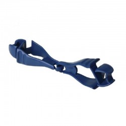 Protection et sécurité détectable | Attache gants - clés - badge - détectable bleu avec double clip | DEC-469