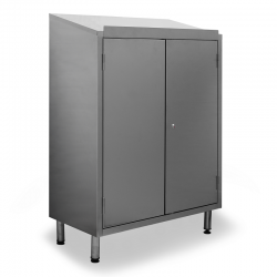 Pupitre inox | Pupitre inox 2 portes largeur 800 mm | X-4005 441