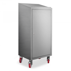 Pupitre inox | Pupitre inox 1 porte largeur 500 mm sur roues | X-4040-441_1