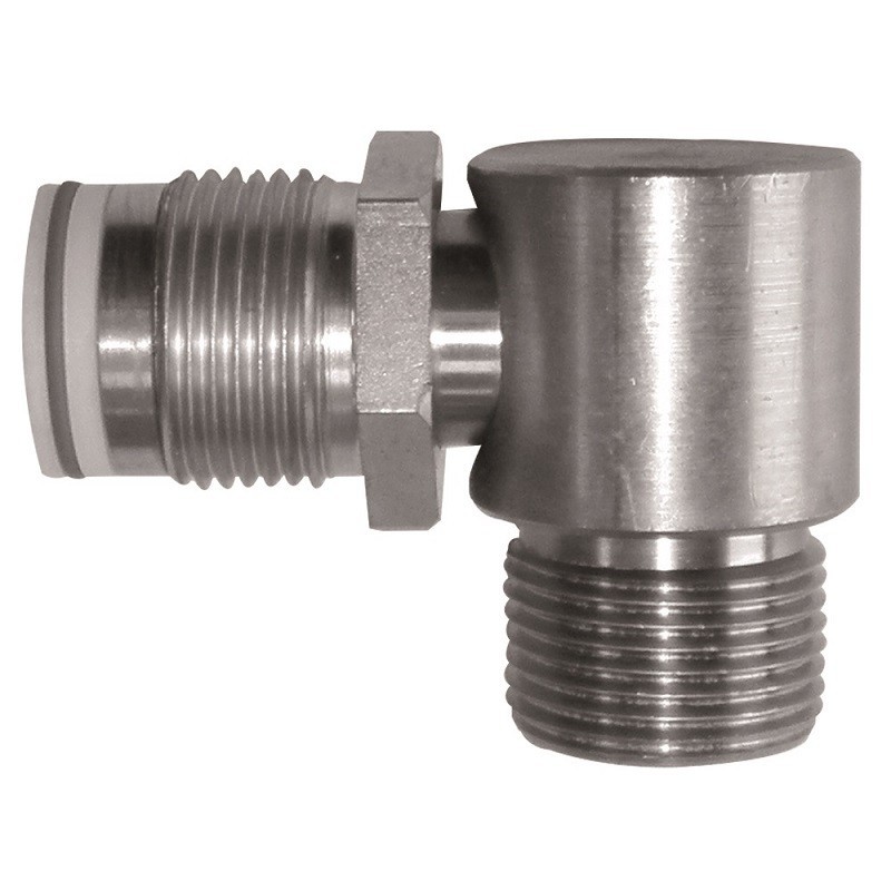 Raccord AN6 Mâle Push-On 90° Pour Ligne Huile/carburant - Aluminium Anodisé, Pour Tuning Moteur