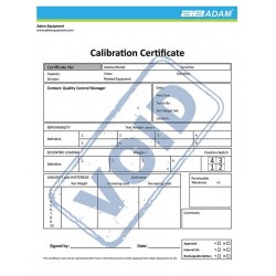 Certificat de Calibrage pour IHS, LHS, AFK 600, GFK 600, PTM