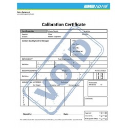 Déclaration d'étalonnage pour masse de Calibrage