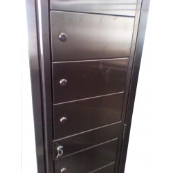 Armoire inox à casiers | Armoire vestiaire inox avec 4, 6, 8, 12 casiers et porte à ouverture centralisée | X-40004-441_1