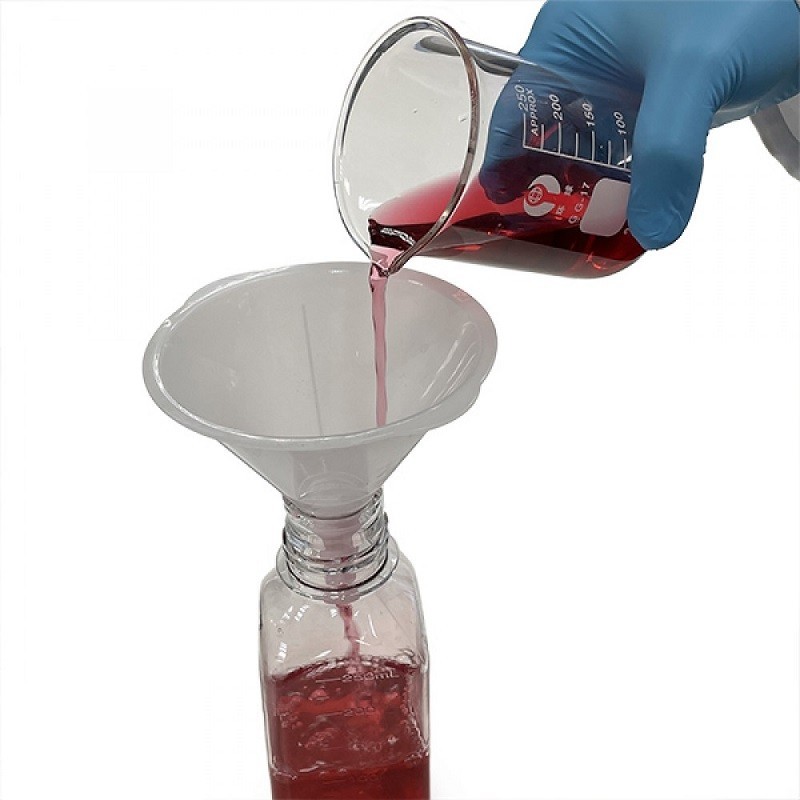 Entonnoir de laboratoire | Entonnoir stérile à usage unique PEHD USP CLASSE VI 50 et 100 mm SteriWare | 9370H