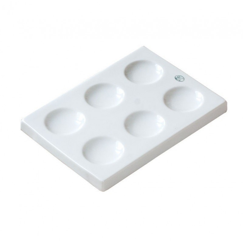 Porcelaine | Plaque de coloration - porcelaine - JIPO - 6 cavités