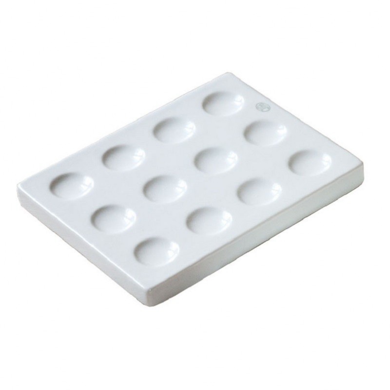 Porcelaine | Plaque de coloration - porcelaine - JIPO -12 cavités