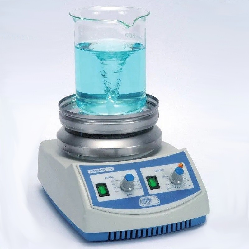 Agitateur de laboratoire | Agitateur magnétique chauffant 10L Agimatic N plateau inox Selecta 7000271 | 7000271