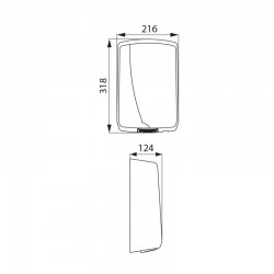 Sèche-mains  | Sèche-mains électrique ABS blanc commande Optique DELABIE 6621 | DEL-6621