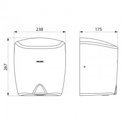 Sèche-mains  | Sèche-mains à air pulsé DELABIE HIGHFLOW Inox 304 poli brillant | DEL-510622
