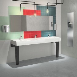 Sèche-mains  | Sèche-mains à air pulsé DELABIE HIGHFLOW Inox 304 poli brillant | DEL-510622