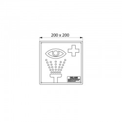 Plaque signalétique pour lave-yeux de sécurité DELABIE
