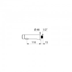 Delabie Robinetterie  | Robinet de lavabo temporisé 110 mm TEMPOSOFT 2 DELABIE 741500 | DEL-741500