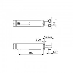 Mitigeur de lavabo temporisé TEMPOMIX 3  DELABIE 794055