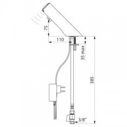 Delabie Robinetterie  | Robinet de lavabo automatique TEMPOMATIC 4 Delabie 440001 | DEL-440001