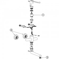 Raccord décalé fonction STOP/CHECK livré par 2 pièces DELABIE 855755.2P